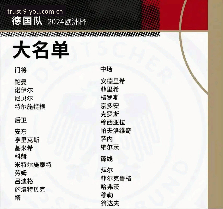 九游使用教程 德国队世界杯大名单出炉:诺伊尔回归与卡尔入围的观赛必备知识